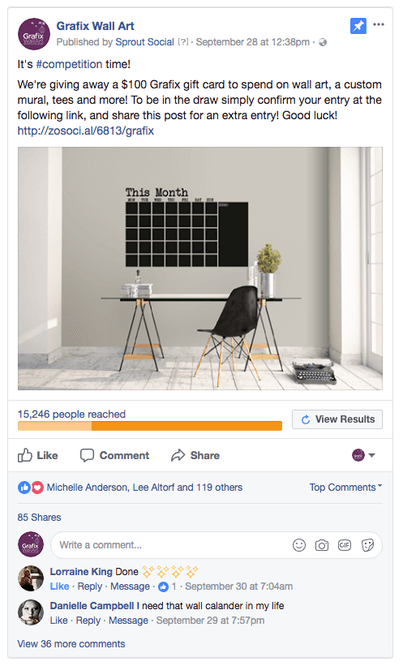 Grafix Facebook Competition